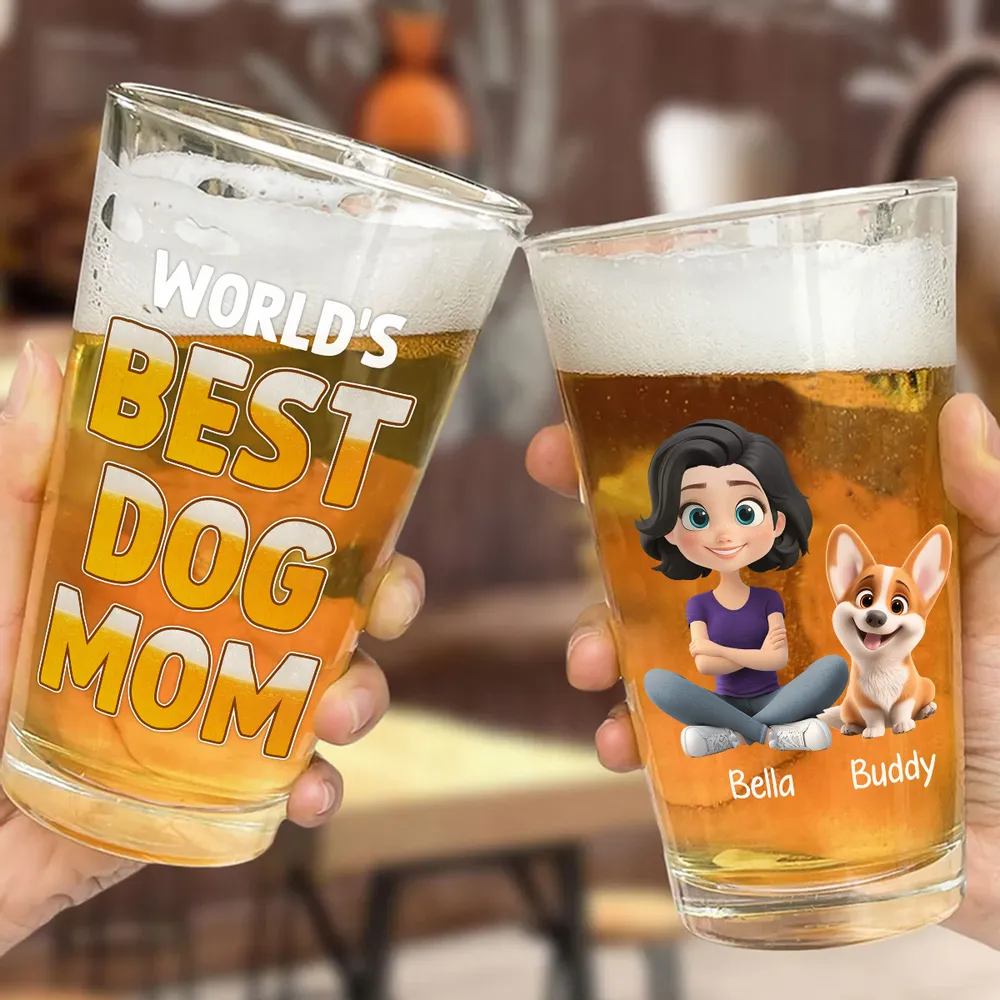 World's Best Dog Dad - Custom Beer Glass for Dog Dad – Perfect Gift for Dog Dads on Father’s Day or Birthdays - Image 8