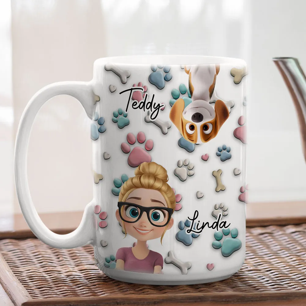 Personalized Ceramic Mug with Patriotic Paw-Print Design - Image 6