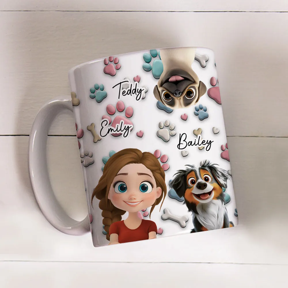 Personalized Ceramic Mug with Patriotic Paw-Print Design - Image 7