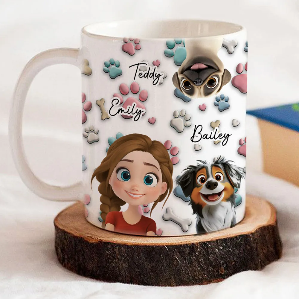 Personalized Ceramic Mug with Patriotic Paw-Print Design - Image 8