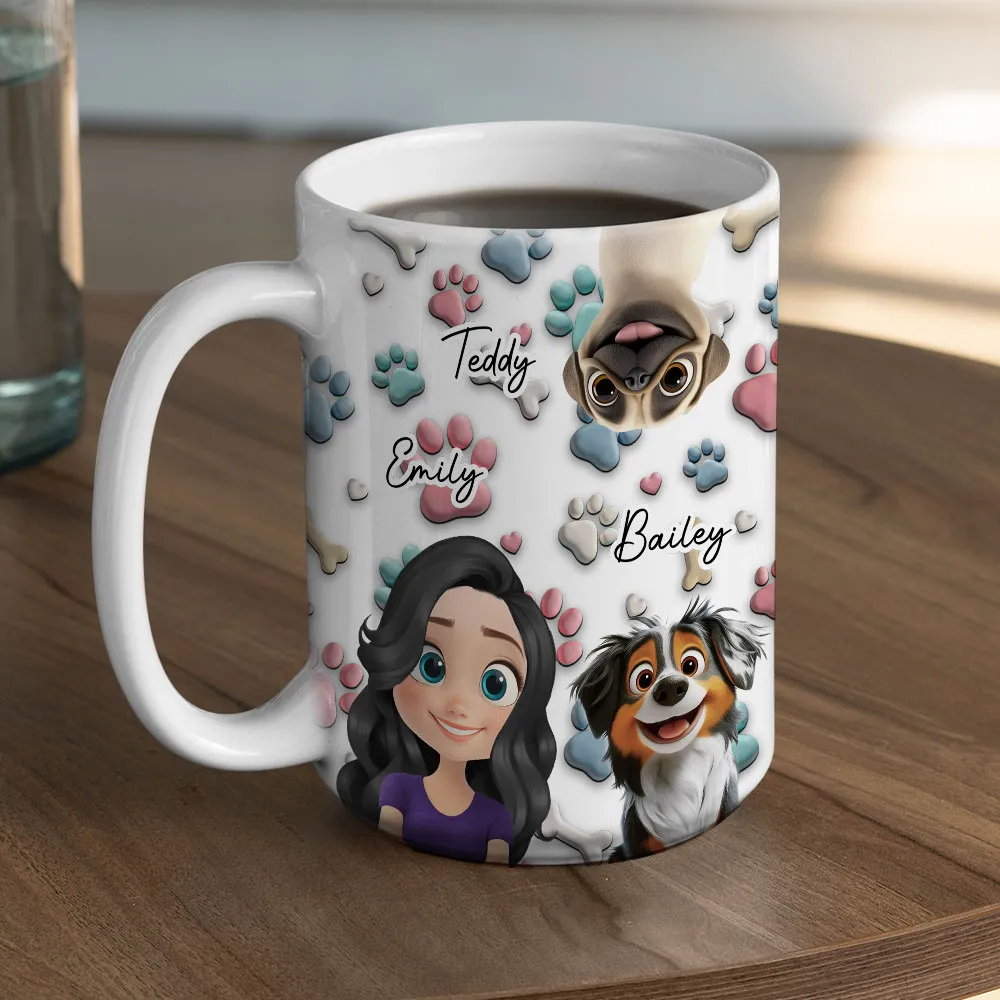 Personalized Ceramic Mug with Patriotic Paw-Print Design - Image 9
