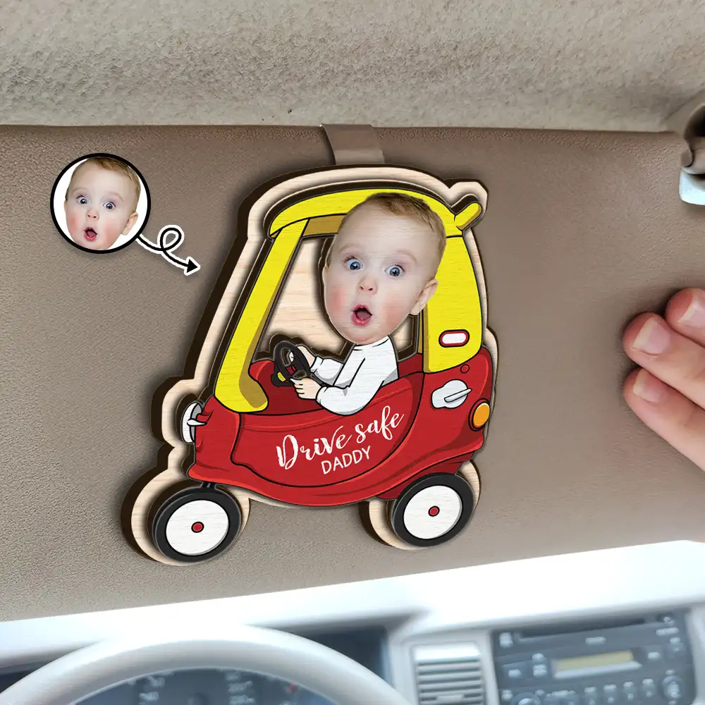 Personalized "Drive Safe" Car Visor Clip – Perfect Father’s Gift with Fun and Heartfelt Custom Design - Image 4