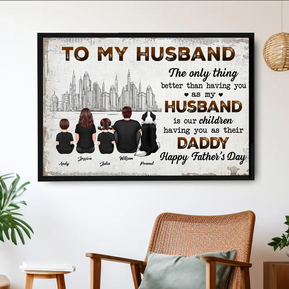 “The Only Thing Better…” Personalized Skyline Family Poster – Warm Father’s Day Surprise for Dad - Image 2