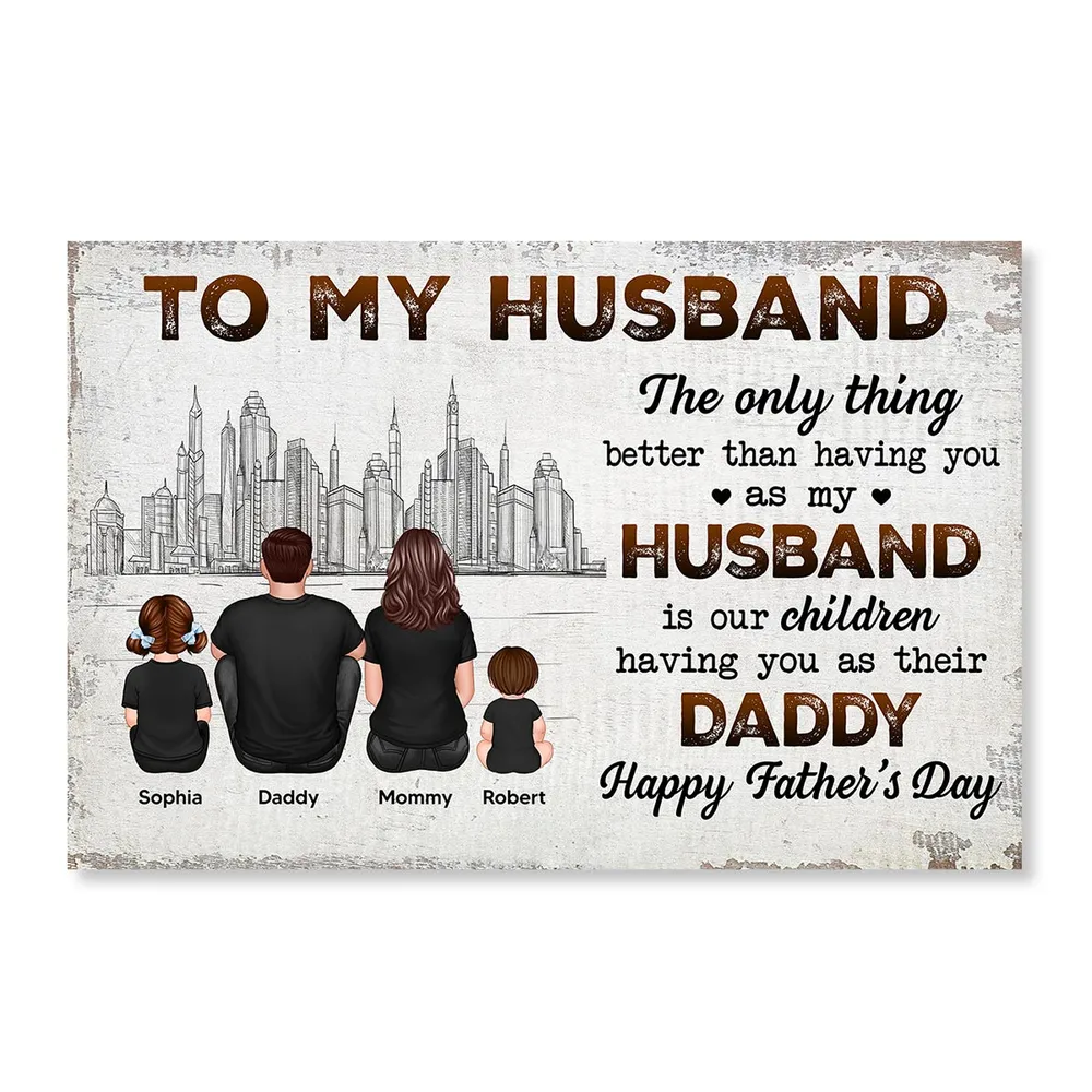 “The Only Thing Better…” Personalized Skyline Family Poster – Warm Father’s Day Surprise for Dad - Image 3