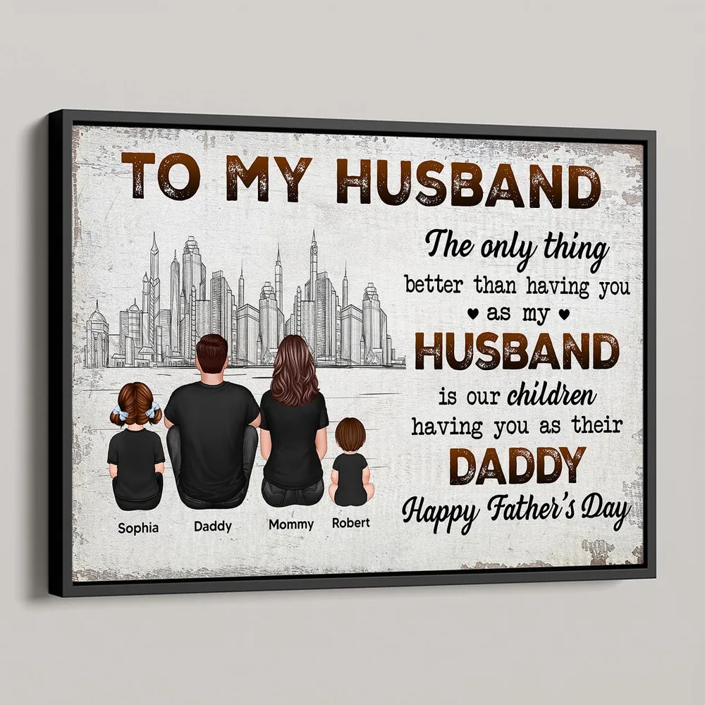 “The Only Thing Better…” Personalized Skyline Family Poster – Warm Father’s Day Surprise for Dad - Image 4