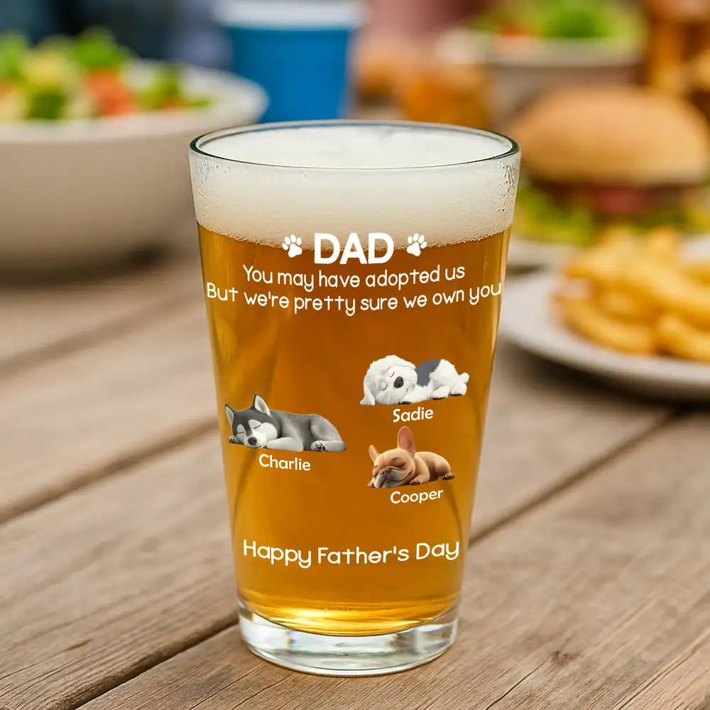 Custom Whiskey Glass – Sleeping Dogs & Names – Happy Father’s Day Gift for Dog-Loving Husband - Image 5
