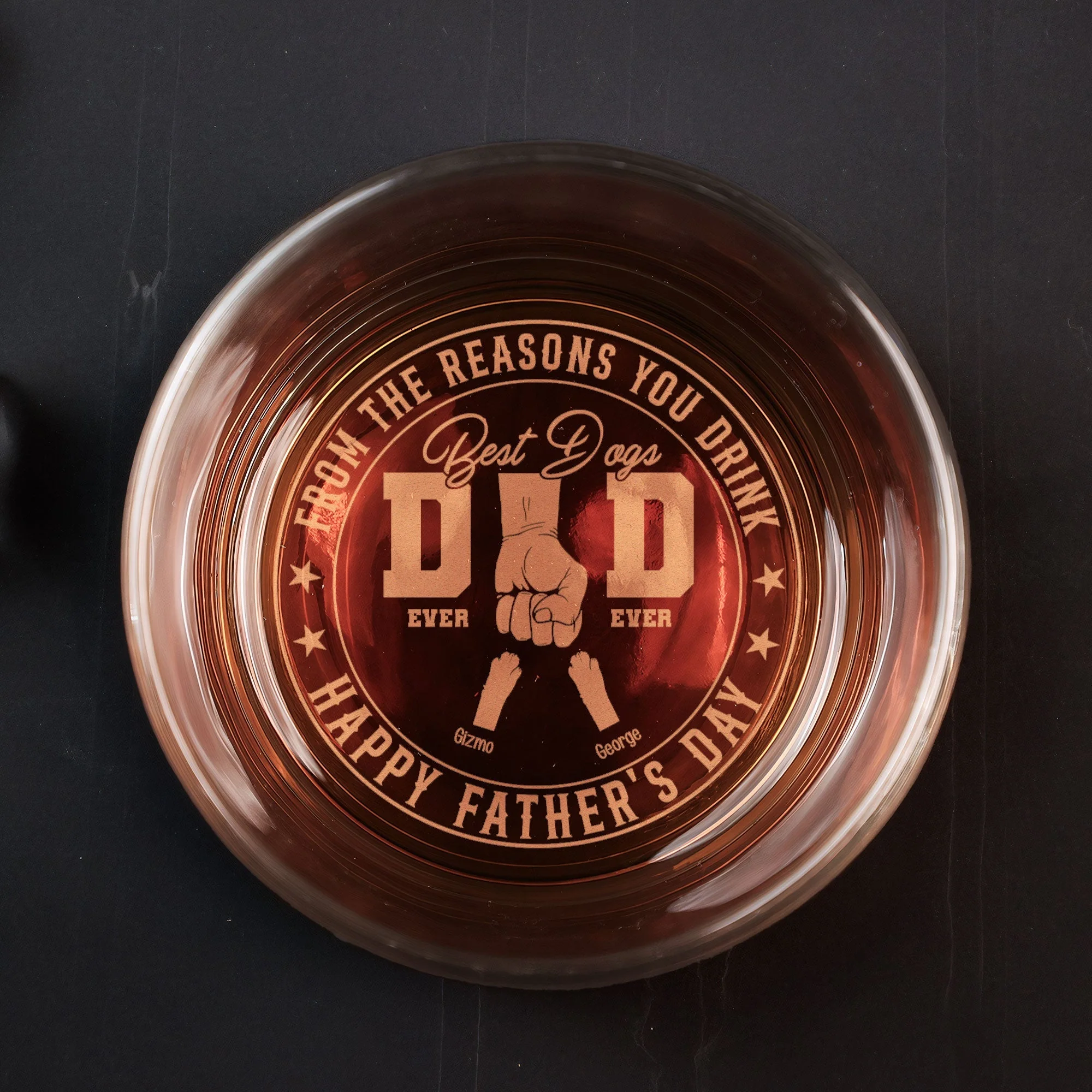 "From the Reasons You Drink" Whiskey Glass – Personalized Pet-Themed Father’s Day Gift for Dog Dads - Image 5