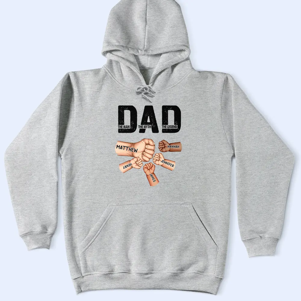 “DAD - The Man The Myth The Legend” Custom Classic Tee – Fist-Bump Father’s Day Gift for Dad - Image 7