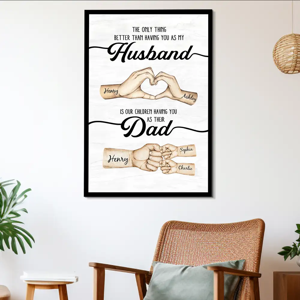 Custom Poster “Better than having you as my Husband” – Heartfelt Father’s Day Gift for Wife to Husband - Image 2