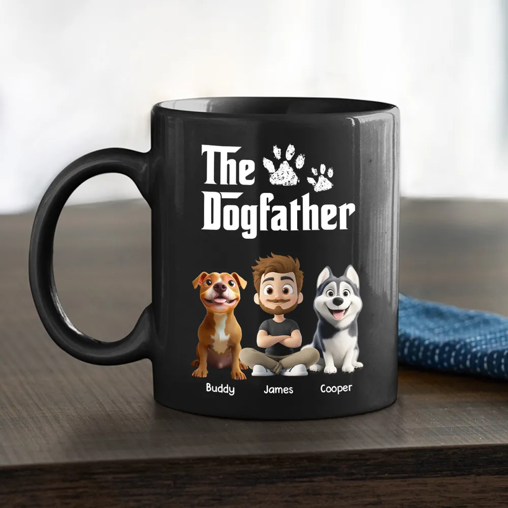“The Dogfather” Personalized Full Color Mug – Custom Cartoon Mug for Dog Lovers - Image 6