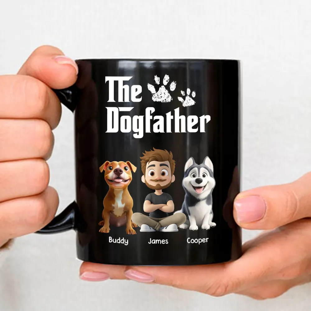 “The Dogfather” Personalized Full Color Mug – Custom Cartoon Mug for Dog Lovers - Image 7