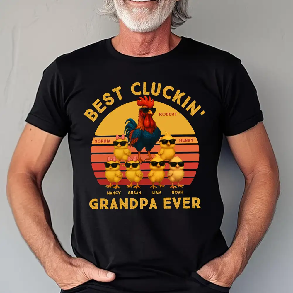 “Best Cluckin' Dad Ever” Classic Tee – Funny Father’s Day Chicken Family Shirt - Image 3