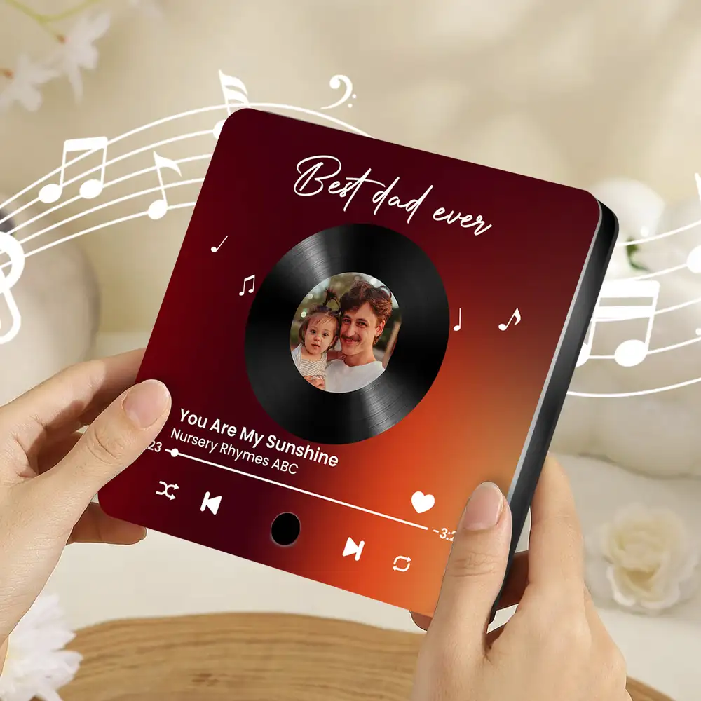 “DAD – Thank You for My Amazing Music Taste” Fridge Magnet – Personalized Photo Gift for Father - Image 10