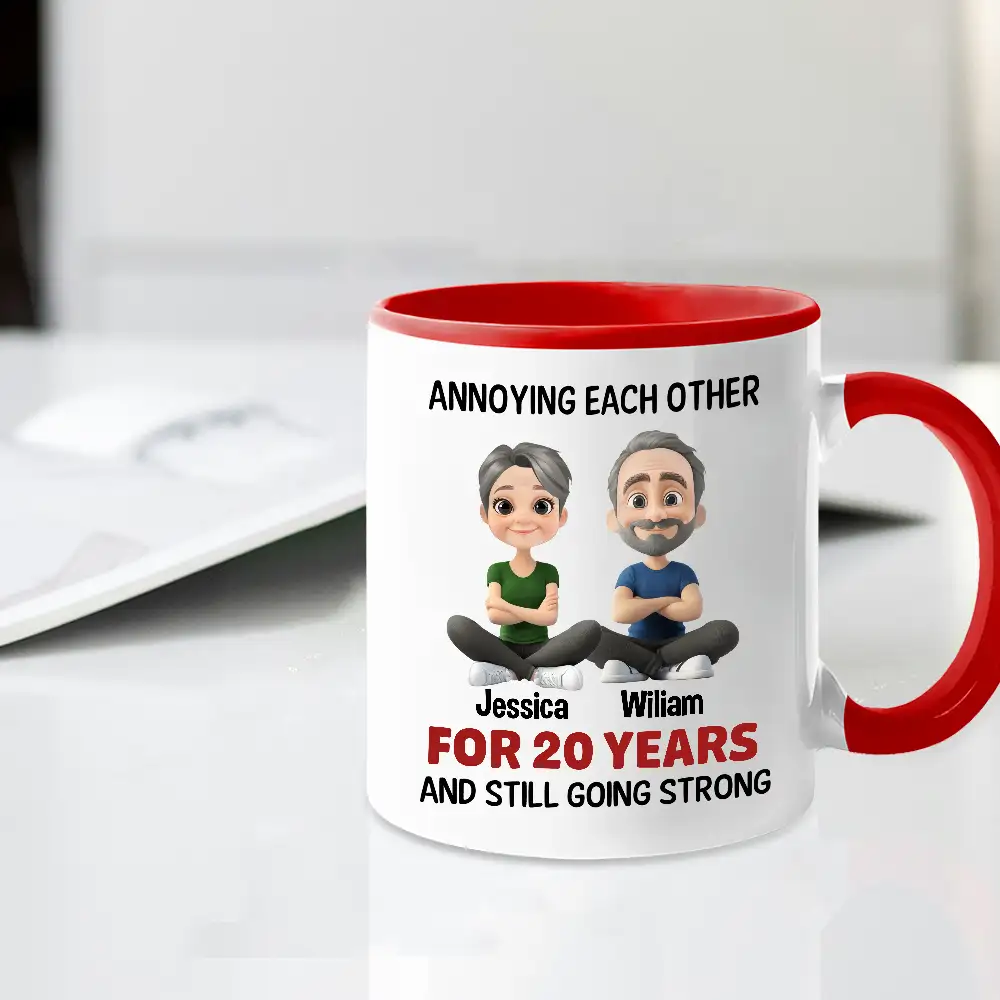 “Annoying Each Other for 20 Years” Personalized Mug – Funny Anniversary Gift for Couples - Image 4