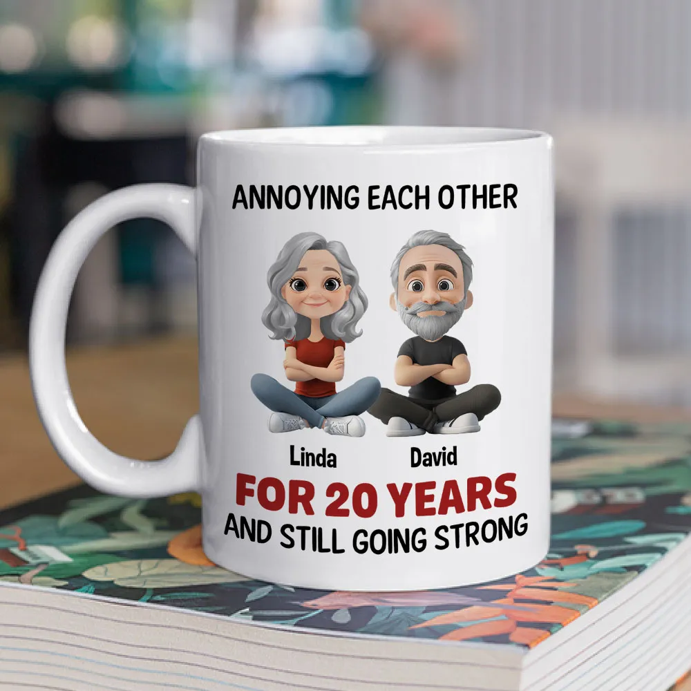 “Annoying Each Other for 20 Years” Personalized Mug – Funny Anniversary Gift for Couples - Image 5