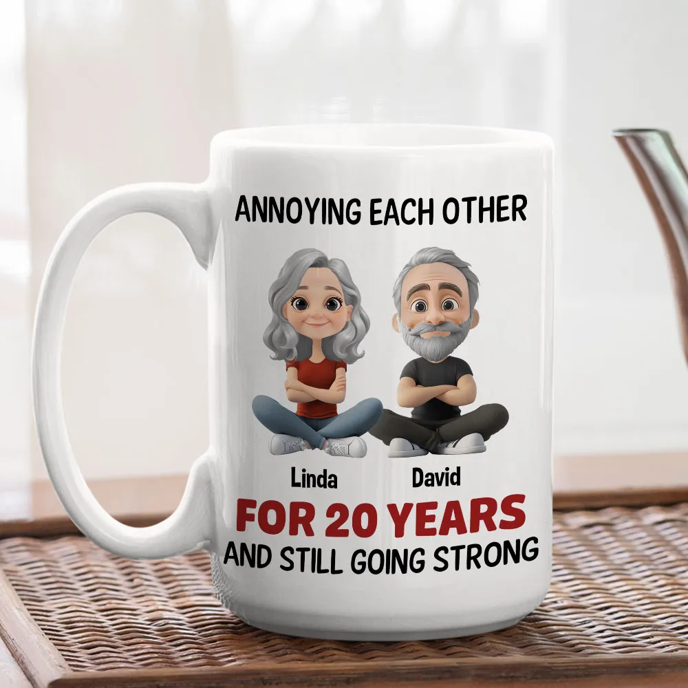 “Annoying Each Other for 20 Years” Personalized Mug – Funny Anniversary Gift for Couples - Image 7