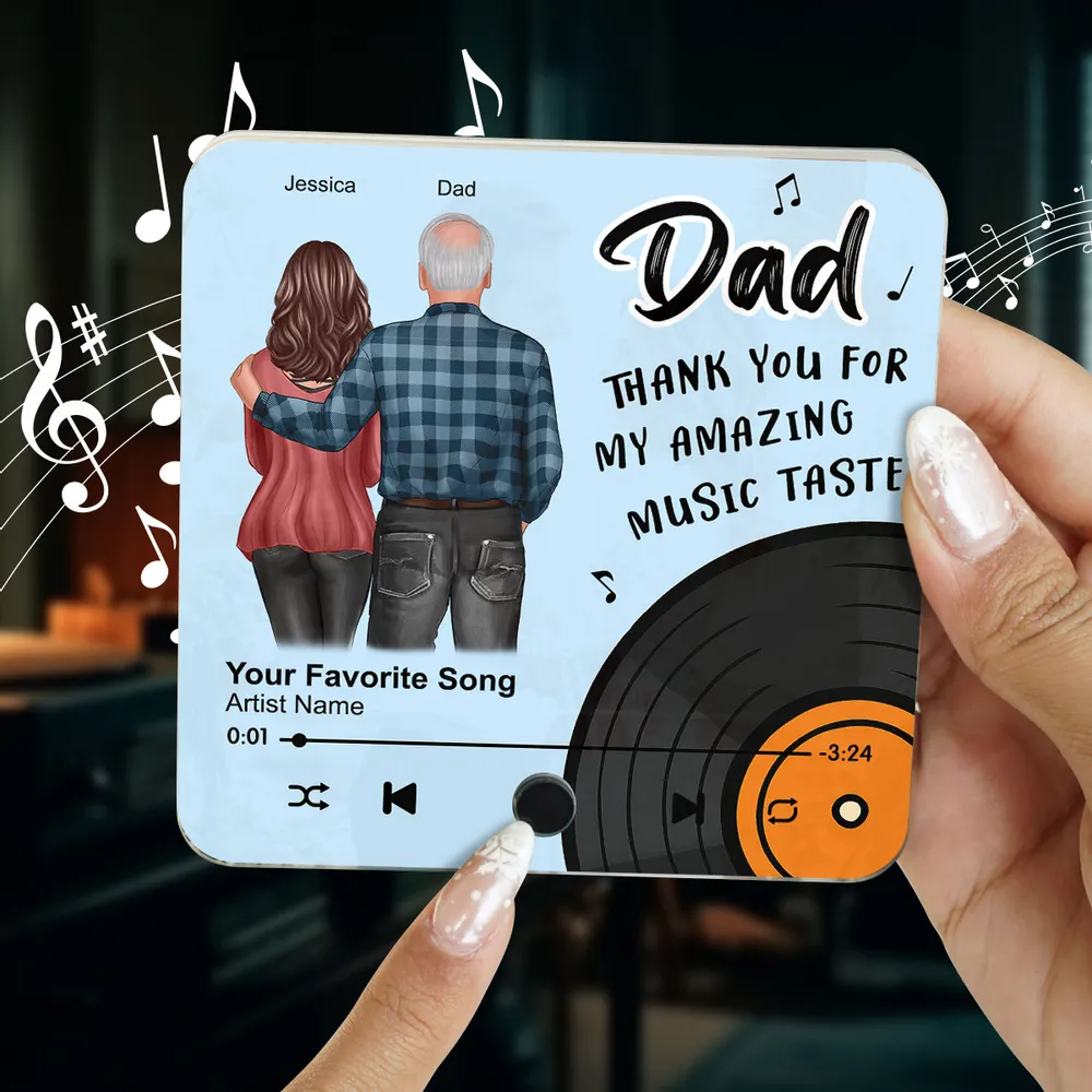 "Dad, Thank You for My Amazing Music Taste" Acrylic Music Magnet – Fun and Sentimental Father's Day Gift - Image 9