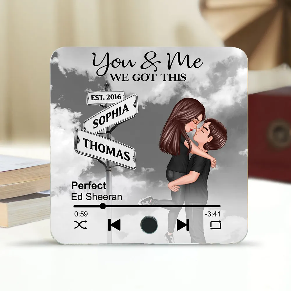 “You & Me – We Got This” Acrylic Music Magnet – Custom Names, Song & Date, Romantic Gift for Couples - Image 5
