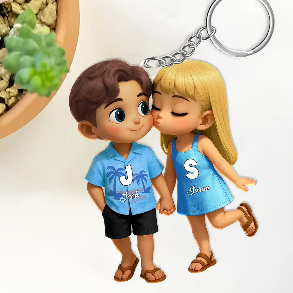 Cute Couple Holding Hands Acrylic Car Hanger, Sweet Love Gift for Her or Him, Personalized Romantic Decor - Image 9