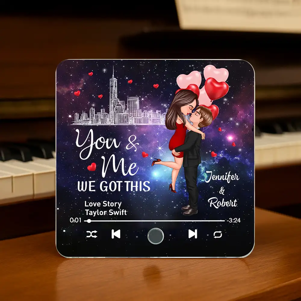 "You Are the Missing Piece to My Heart" Personalized Acrylic Music Magnet – Custom Couple Gift with Favorite Song - Image 3