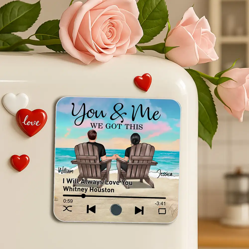“You & Me – We Got This” Beach Poster – Personalized Names, Romantic Couple Artwork - Image 7