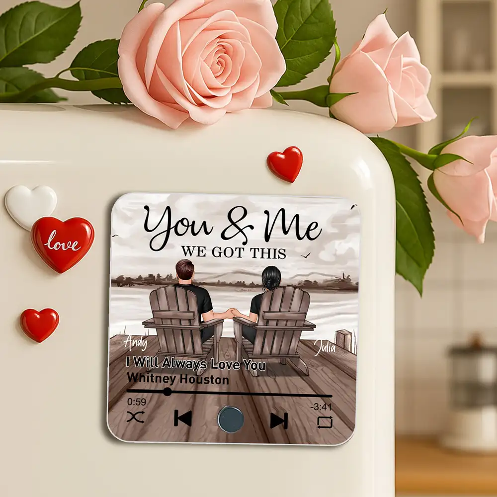 “You & Me – We Got This” Custom Beach Poster – Personalized Names, Couple on the Beach, Perfect Gift - Image 5