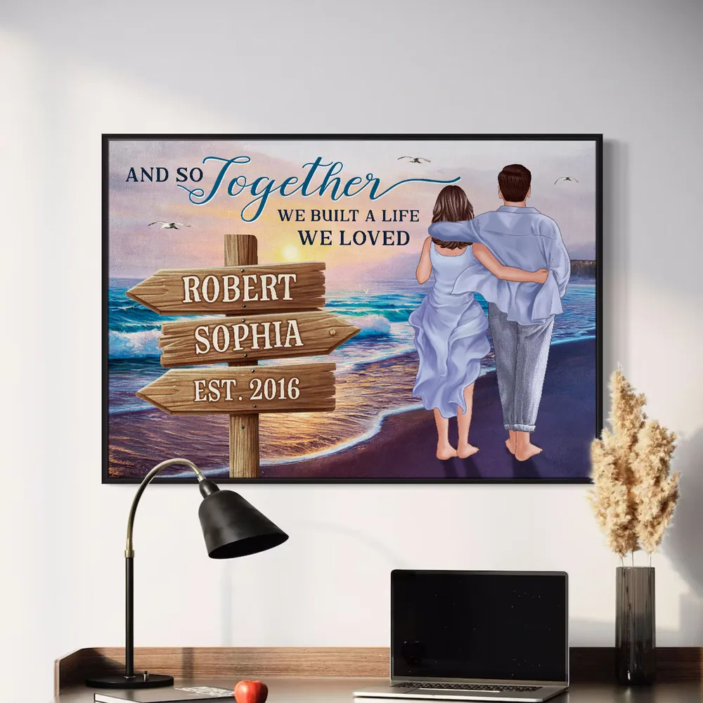 Romantic Beach Couple Music Magnet – You & Me Personalized Acrylic Keepsake, Wedding or Anniversary Gift - Image 8
