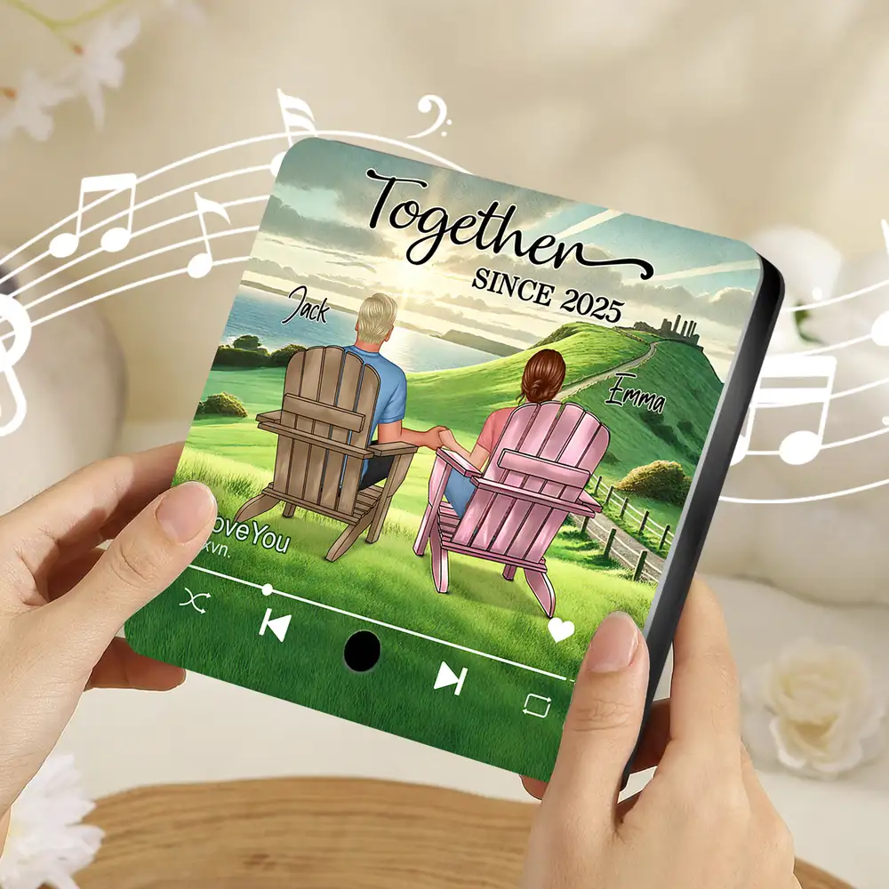 YOU & ME Forever Music Magnet – Personalized Couple Gift, Romantic Acrylic Keepsake for Anniversary or Valentine’s Day - Image 2