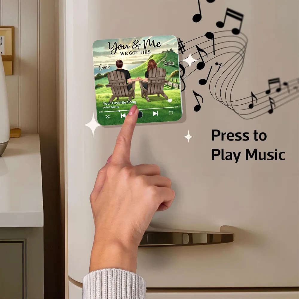 YOU & ME Forever Music Magnet – Personalized Couple Gift, Romantic Acrylic Keepsake for Anniversary or Valentine’s Day - Image 7