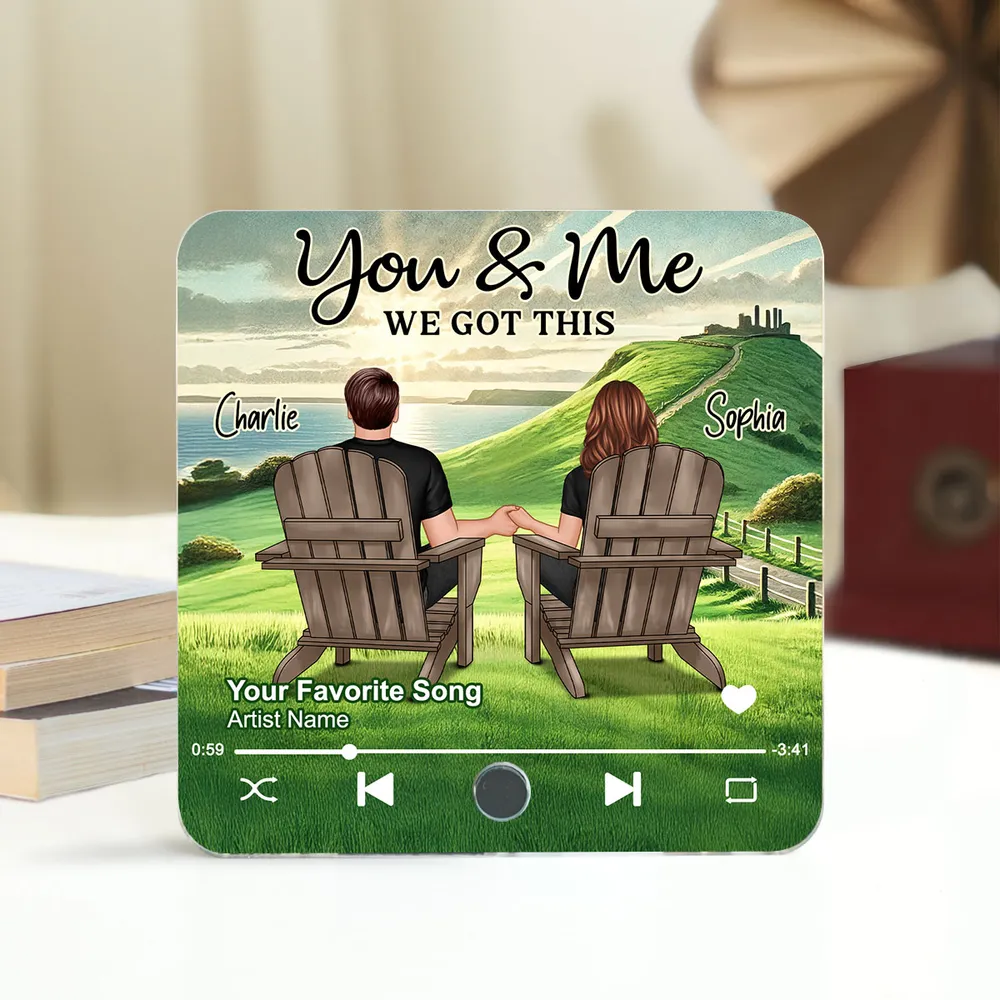 YOU & ME Forever Music Magnet – Personalized Couple Gift, Romantic Acrylic Keepsake for Anniversary or Valentine’s Day - Image 8