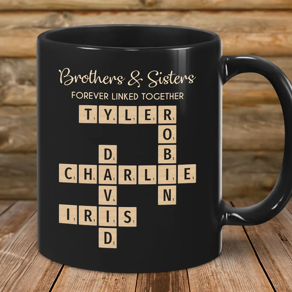 “Brothers & Sisters Crossword Playing Cards – Forever Linked Together, Custom Plastic Deck for Sibling Gifts” - Image 6