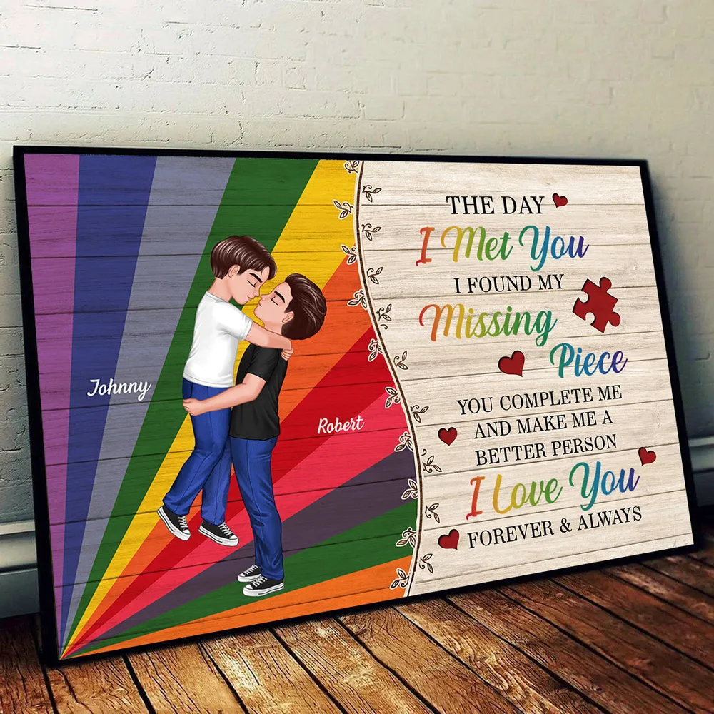 The Day I Met You LGBTQ Love Poster – Personalized Couple Art, Custom Romantic Gift for LGBTQ Partners - Image 5