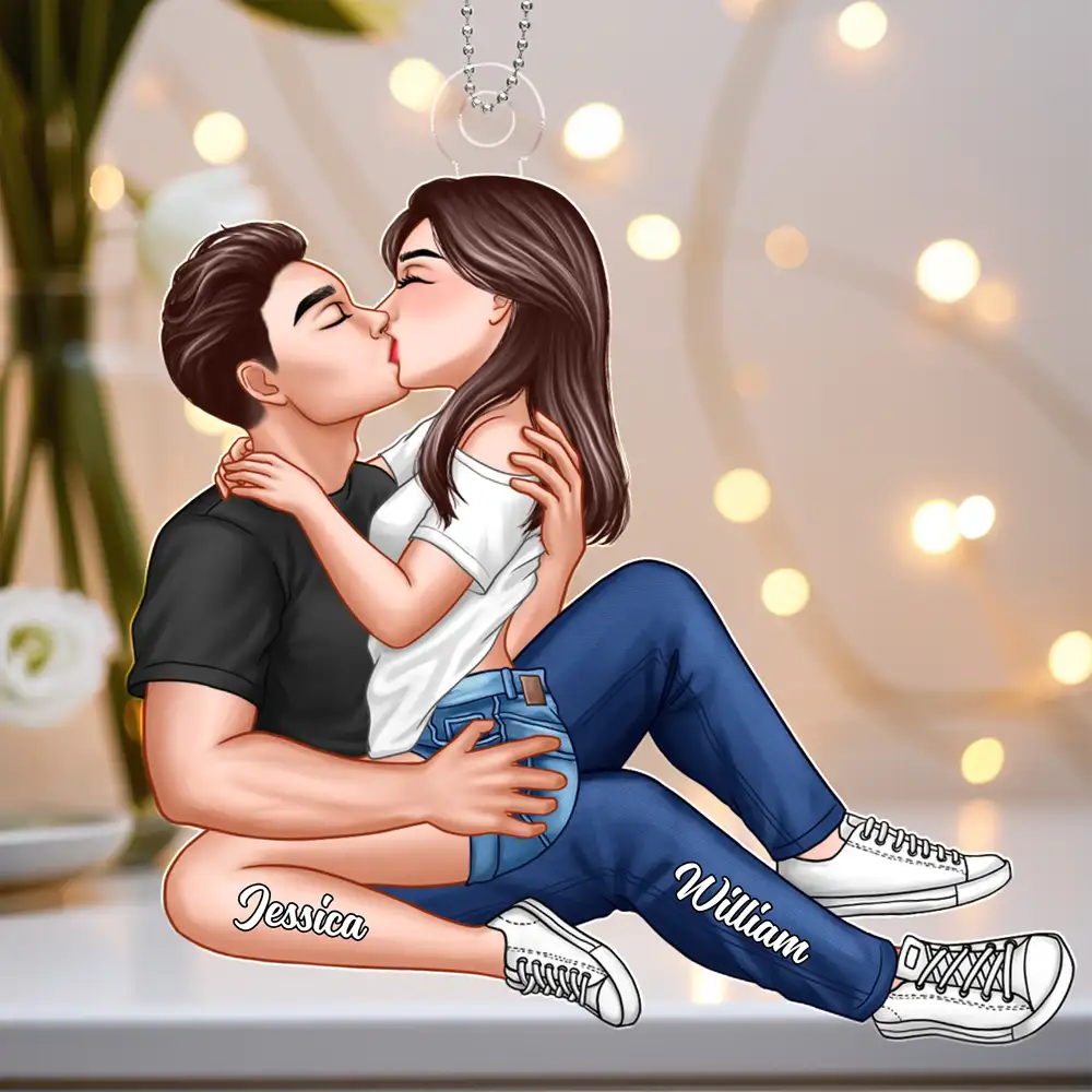 “Adorable Couple Keychain – Custom Acrylic Kissing Couple, Romantic Gift for Boyfriend & Girlfriend” - Image 5