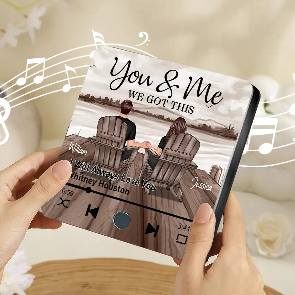 Custom Song Magnet – Personalized Couple Photo & Track, Romantic Keepsake for Boyfriend & Girlfriend - Image 4