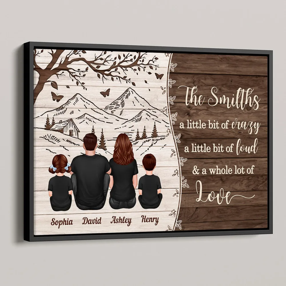 "A Little Bit of Crazy, A Whole Lot of Love" Personalized Mountain View Poster – Custom Family Wall Art - Image 4