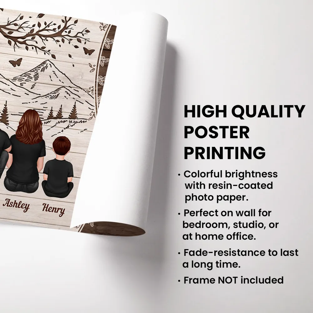 "A Little Bit of Crazy, A Whole Lot of Love" Personalized Mountain View Poster – Custom Family Wall Art - Image 5