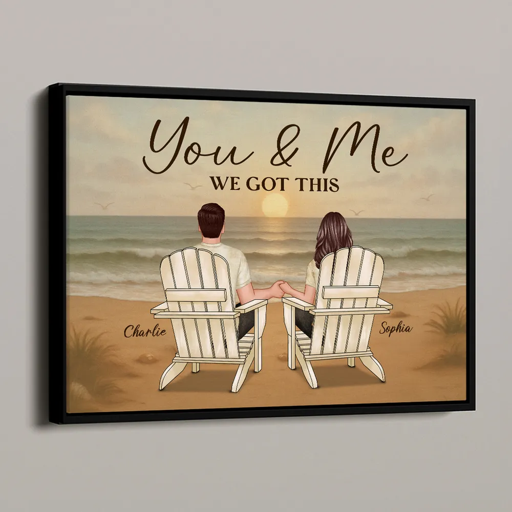 You & Me We Got This – Custom Beach Sunset Couple Poster, Romantic Keepsake for Lovers - Image 3