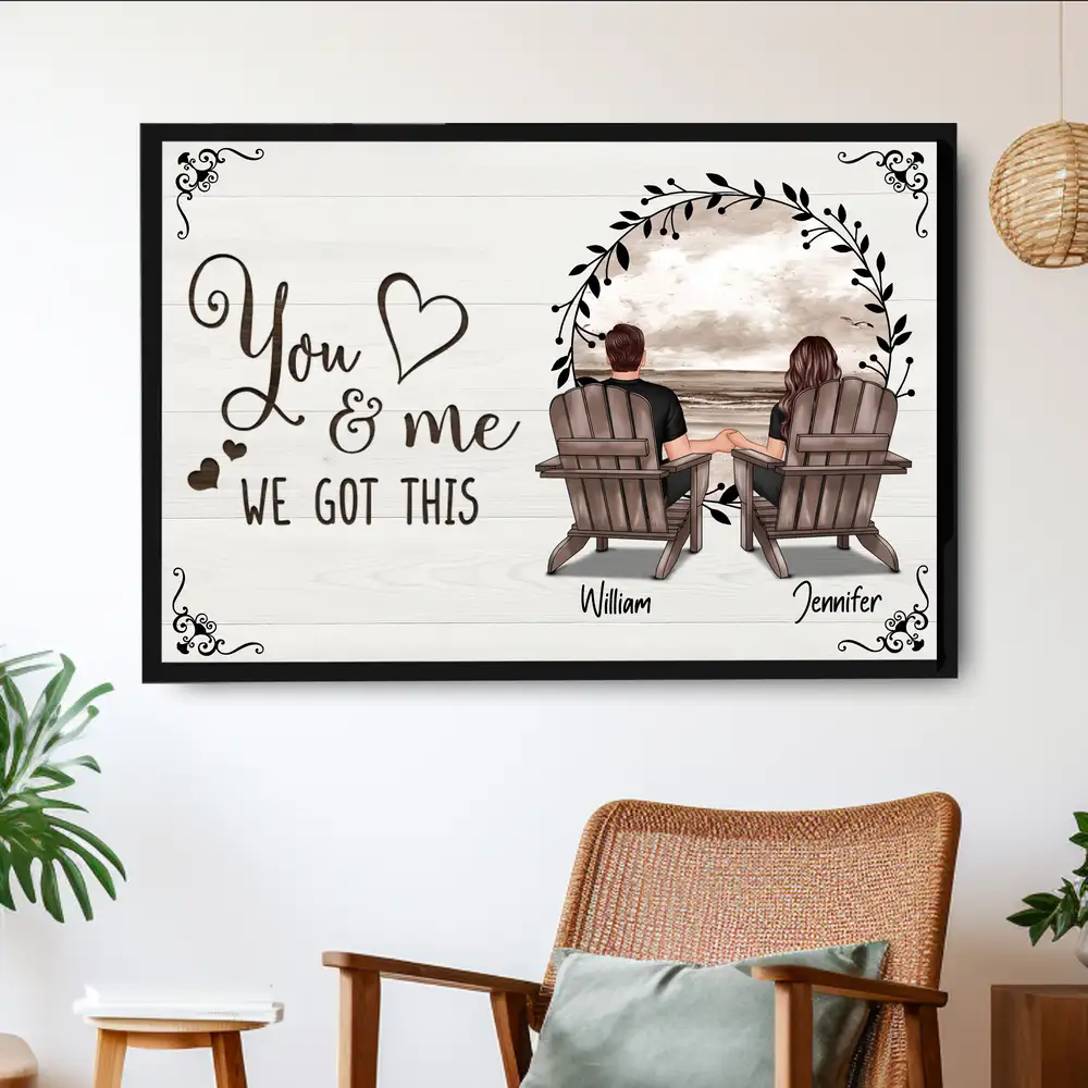 You & Me, We Got This – Customizable Couple Poster, Romantic Gift for Lovers, Personalized Wall Art - Image 2