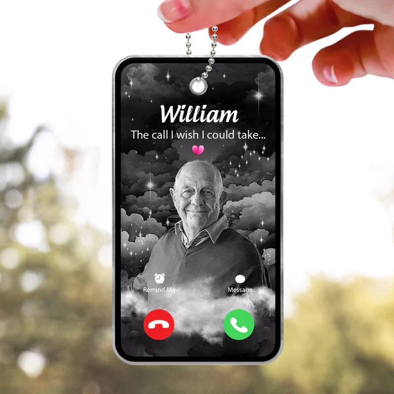 "The Call I Wish I Could Take – Personalized Car Visor Clip for Memorial, Thoughtful Gift" - Image 6