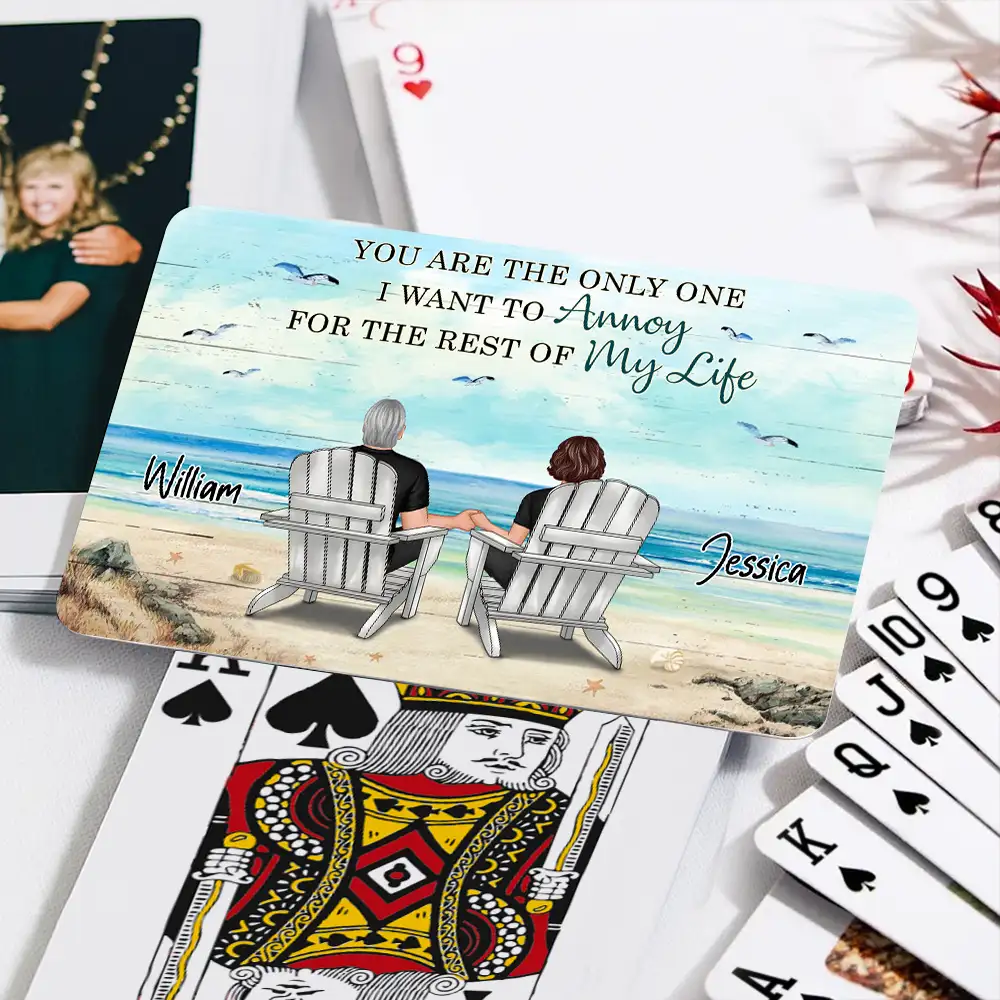 “You & Me Beach Playing Card – ‘You’re the Only One I Want to Annoy’ Romantic Gift for Couples” - Image 4