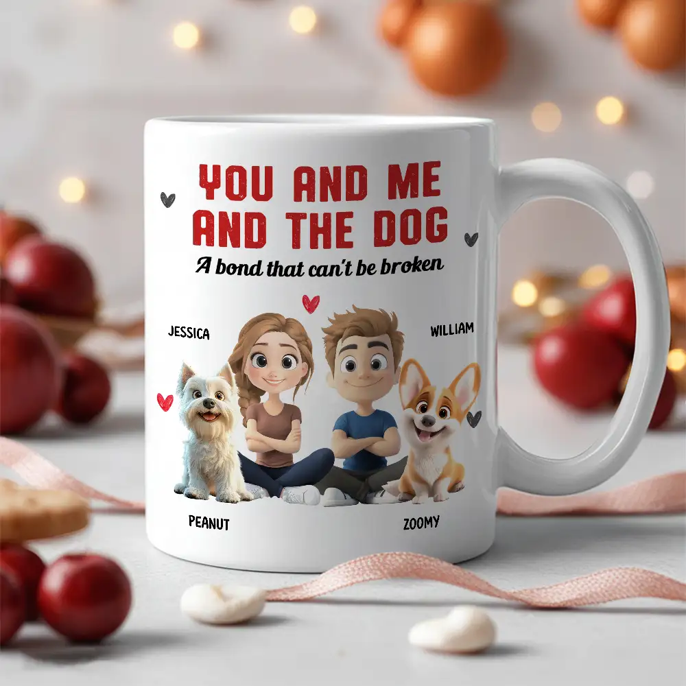 You and Me and the Dog – Custom Mug | A Bond That Can’t Be Broken - Image 3