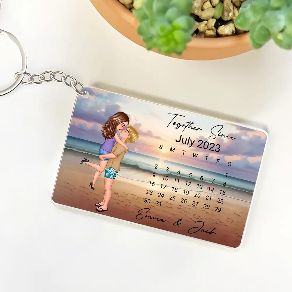 Custom Couple Calendar Poster – Anniversary Date and Artwork for Your Love Story - Image 4