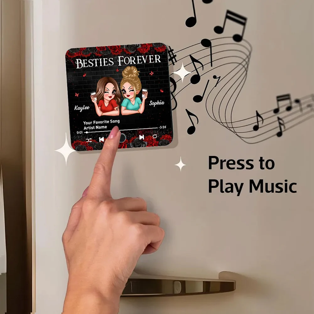 Besties Forever Sisters Custom Music Magnet – Your Song, Your Art - Image 9