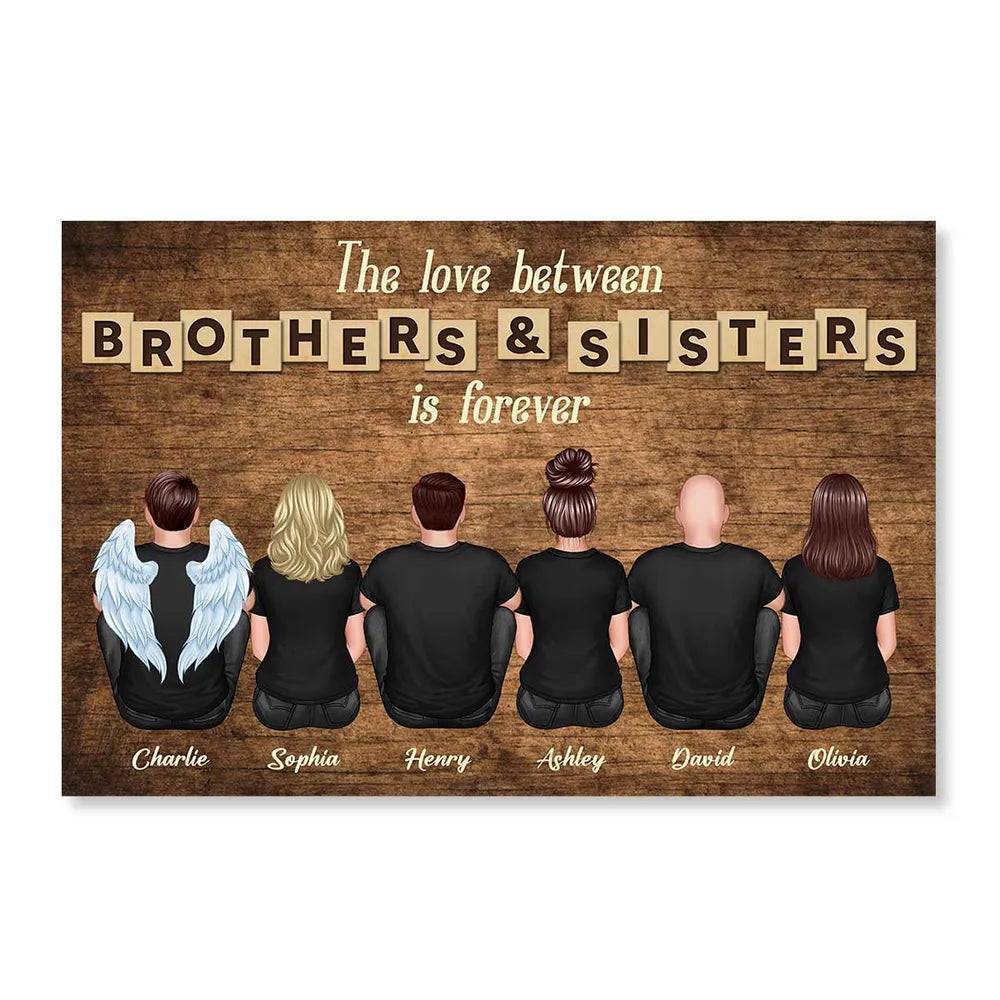 “The Love Between Brothers & Sisters Is Forever” Personalized Playing Cards – Family Game Night Gift - Image 6