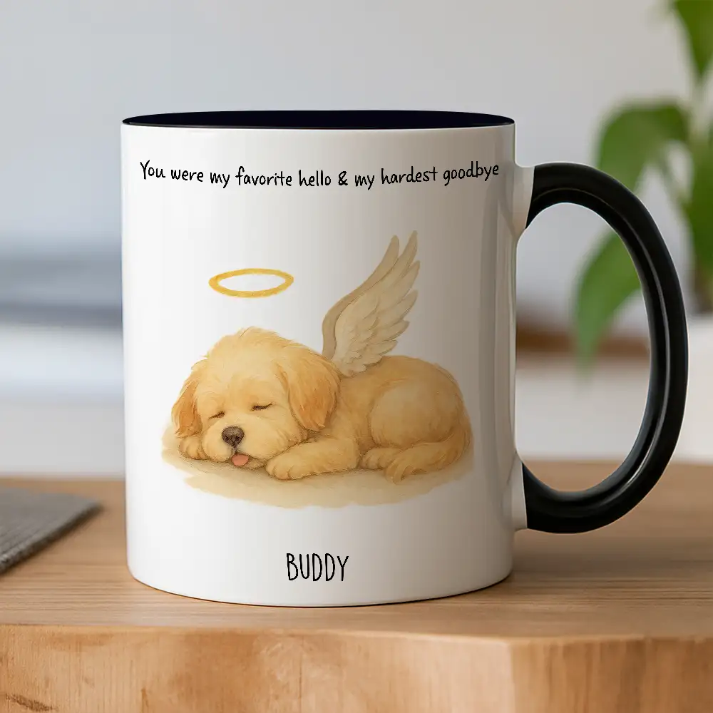 White Ceramic Pet Memorial Mug – Personalized Sympathy Gift - Image 4
