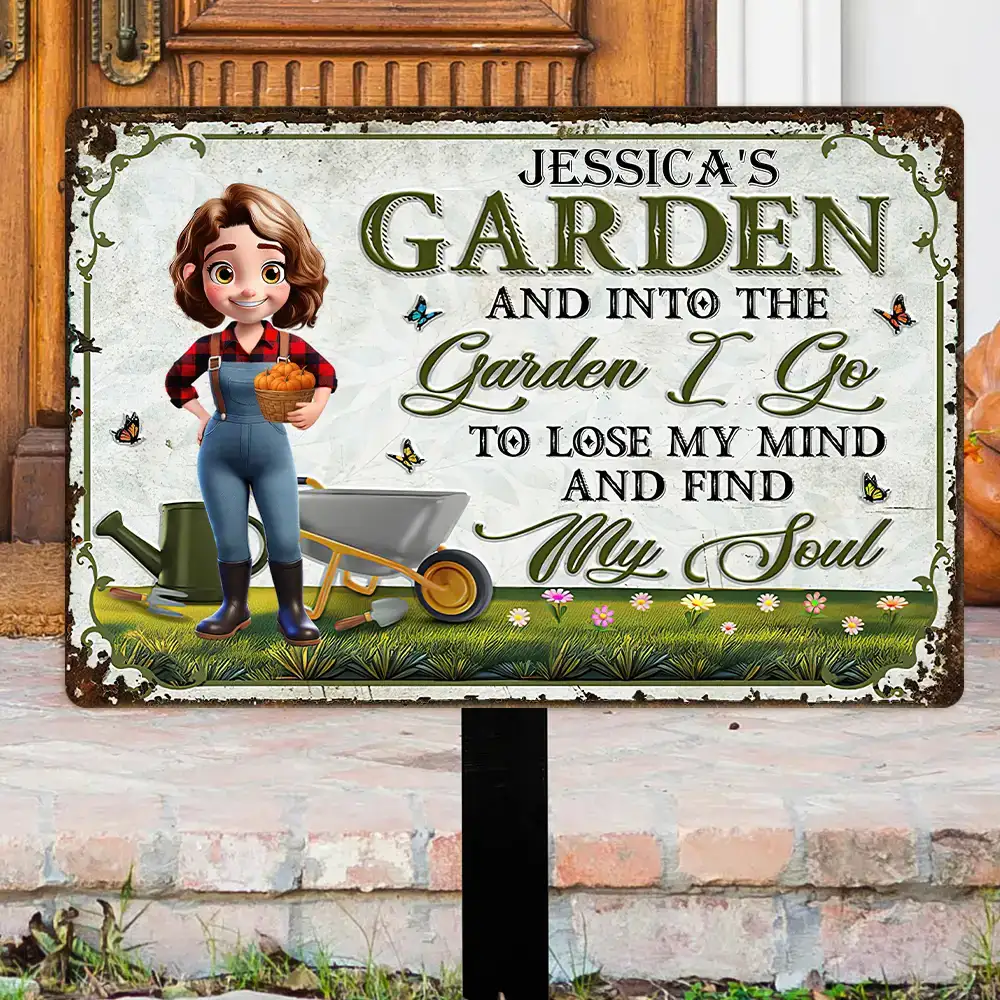 My Garden Custom Iron Sign – “Garden I Go, Lose My Mind, Find My Soul” - Image 2