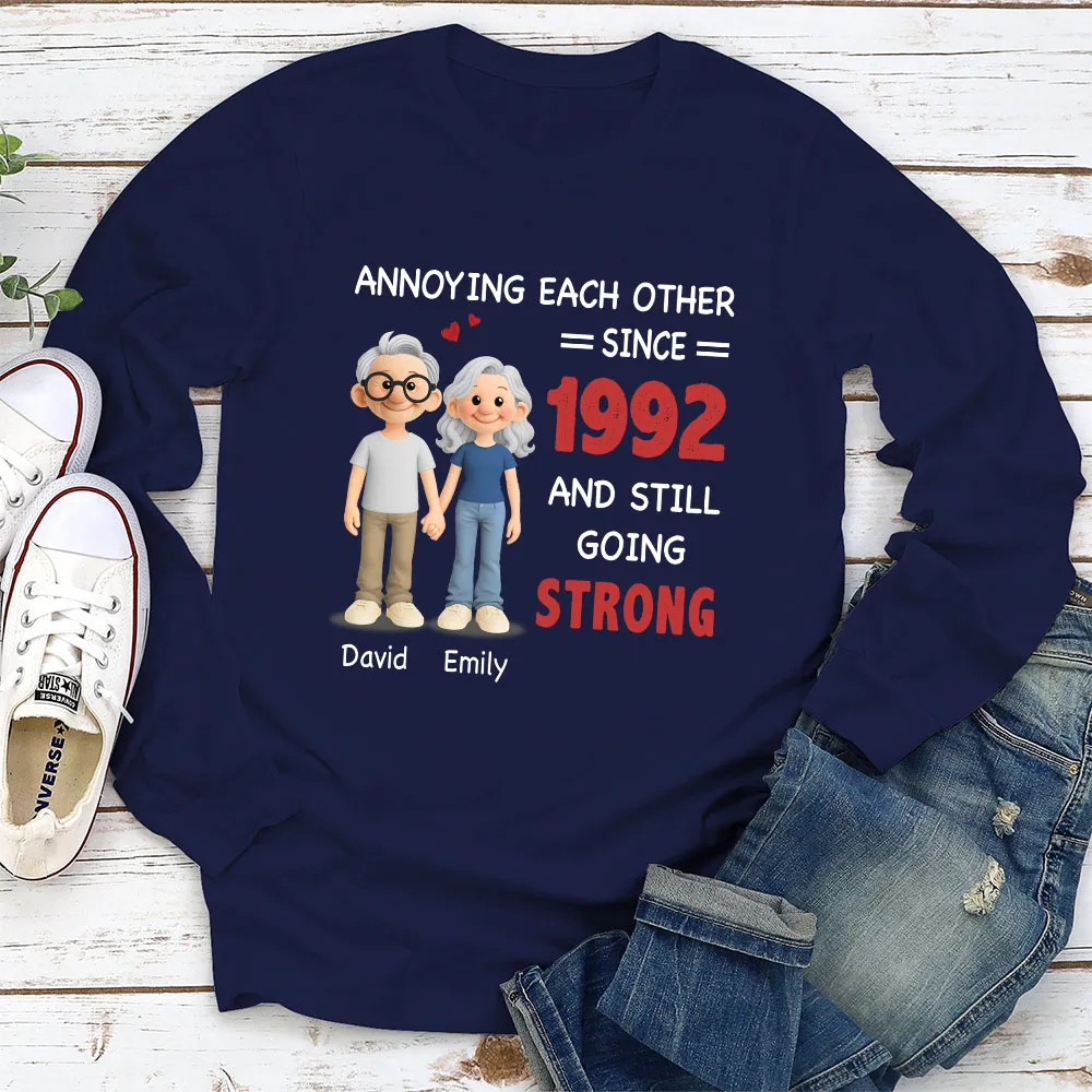 “Annoying Each Other Since 1992” Retro Couple Tee – Funny Anniversary Gift - Image 2