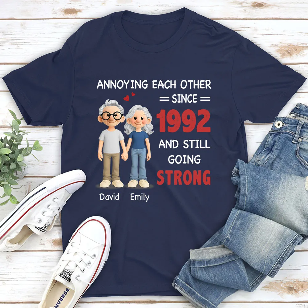 “Annoying Each Other Since 1992” Retro Couple Tee – Funny Anniversary Gift - Image 5