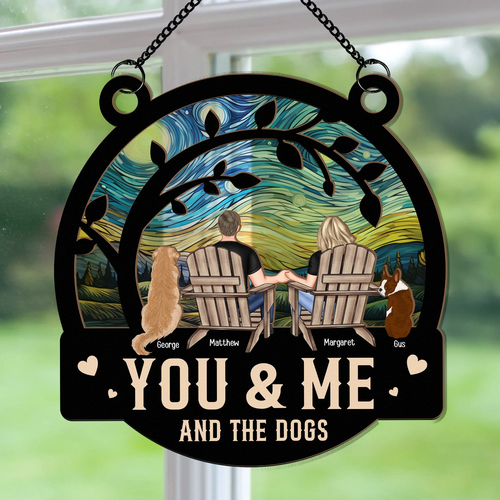 Custom Personalized Suncatcher Ornament with Unique Design