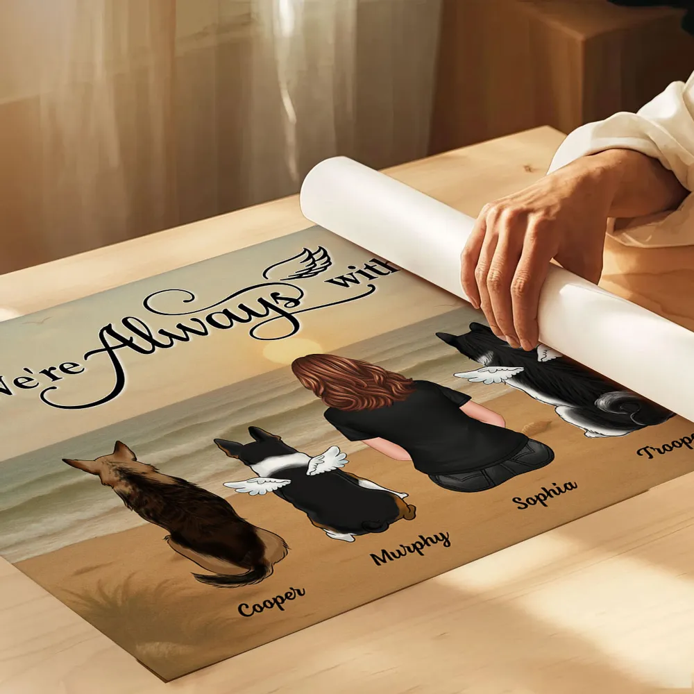 Retro Vintage Mountain Landscape Pet Dog Cat Memorial Personalized Poster - Image 4